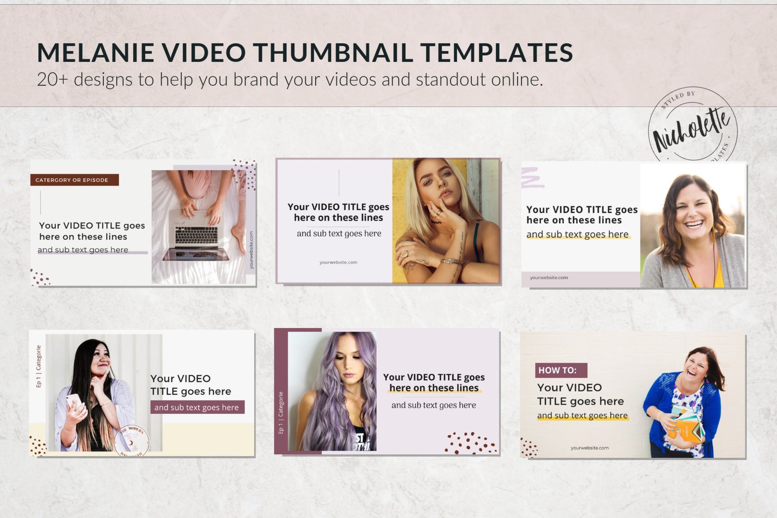 Video Thumbnail Canva  Templates Canva  Template Canva  Etsy