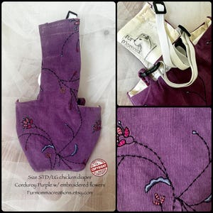 Pañales tamaño pollo Grandes ETS Cuidado de mascotas domésticas Correas ajustables y hebilla / Bolsa impermeable para excrementos Hecho en EE. UU. Diseño original exclusivamente por FMC