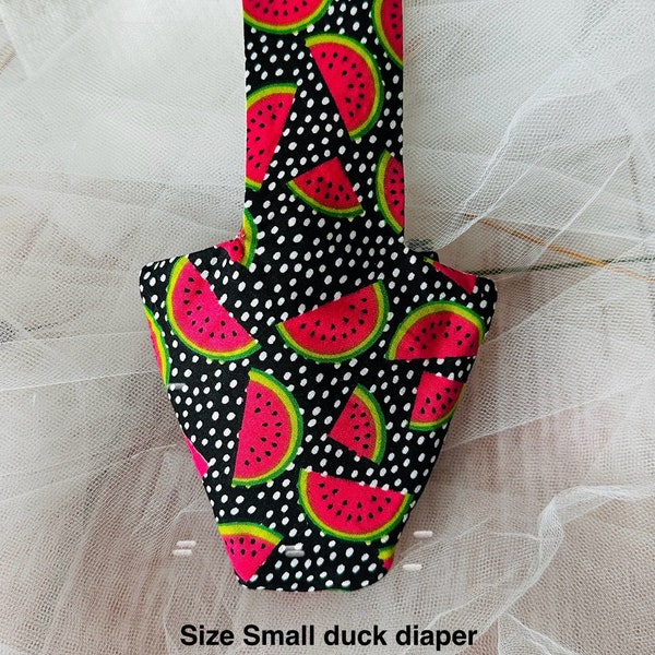 Duck Diaper SMALL size Call / Mallard / Wood / Duckling / GoslingHouse duck adjustable suspenders/buckles waterproof pouch USA Made