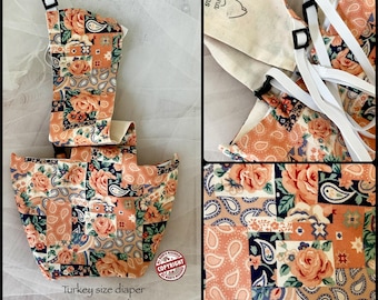 Turkey/Goose Diaper: Adjustable Waterproof Poultry Diaper - USA Made
