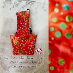 Silkie Chicken Diaper (S/M): Floral Waterproof Pet Poultry Harness