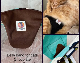 Katzen Bolzen Hose Bauchband Besondere Bedürfnisse, Sprühen, Blattwerk, Inkontinenz Lähmung Beweglichkeit Herausforderung Wash & Reuse Wasserdichter Stoff USA