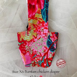 XS Bantam Chicken Diaper: Adjustable Suspender, Waterproof Pouch