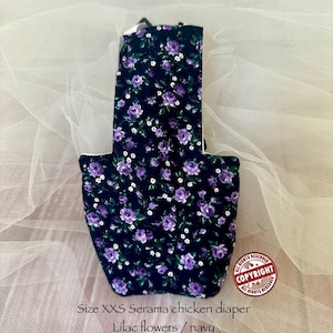 XXS Serama Chicken Diaper: Adjustable Waterproof Nappy, Stylish Prints