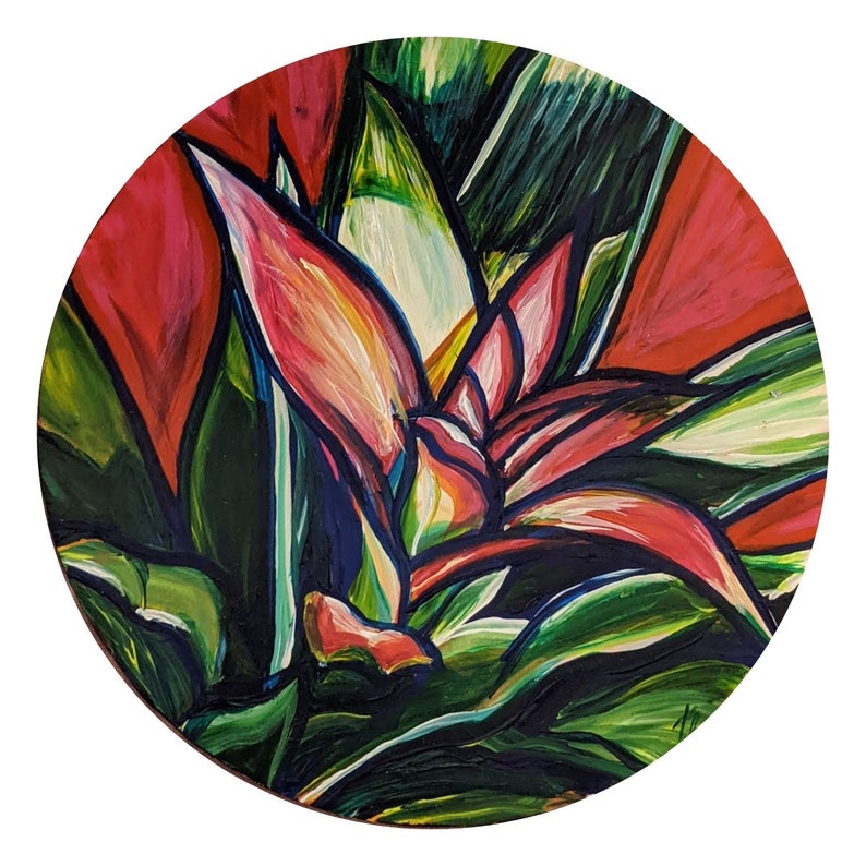 Bromelia Exotica 12 wood panel