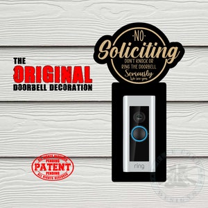 No Soliciting, We see you - Ring Doorbell Decoration Laser Engraved - Funny Home Decor Ensure Visitors Get A Laugh When Visiting Your Home!