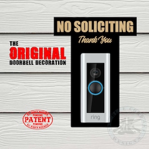 Basic No Soliciting, Ring Doorbell Decoration Laser Engraved - Funny Home Decor Ensure Visitors Get A Laugh When Visiting Your Home!