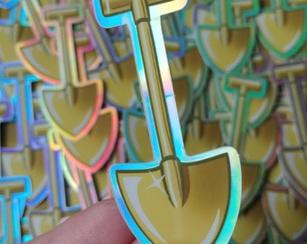 Golden Shovel Sticker (Twin Peaks-inspired sticker)