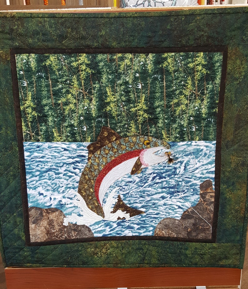 Rainbow Trout Laser Cut Applique Quilt Kit 24 X 24 FREE Etsy