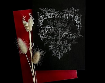 Bleeding Hearts 5x7 Greeting Card