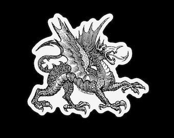 中世のドラゴンステッカー