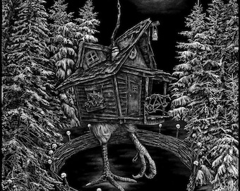 Baba Yaga's Hut 8x10 Print