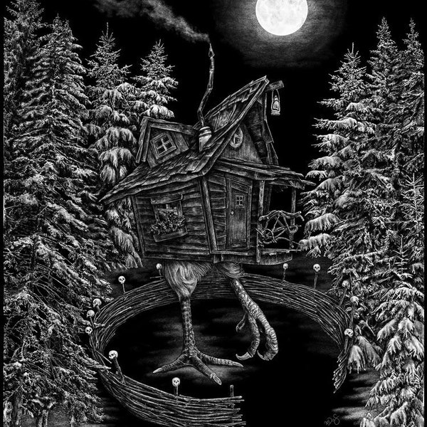 Baba Yaga's Hut 8x10 Print