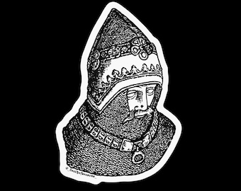 Knight Bust Sticker