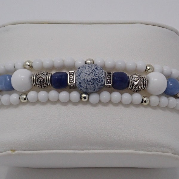 Blue Chambray Interchangeable Medical Alert Bracelet