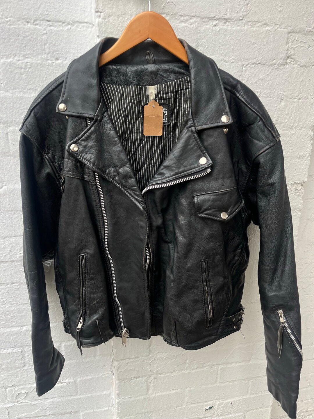 Vintage 1980s UMR Leather Jacket - Etsy