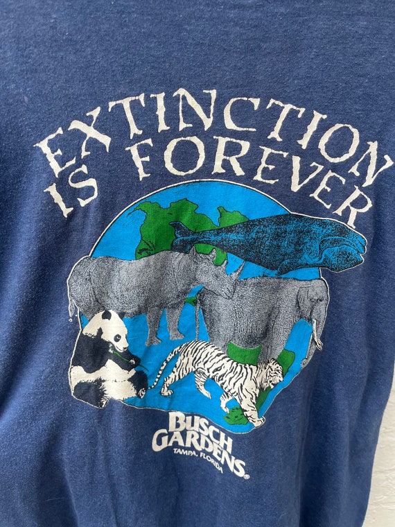 vintage 80s Extinction Is Forever Busch Gardens t… - image 2