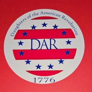 Daughters of the American Revolution Decal, Sticker