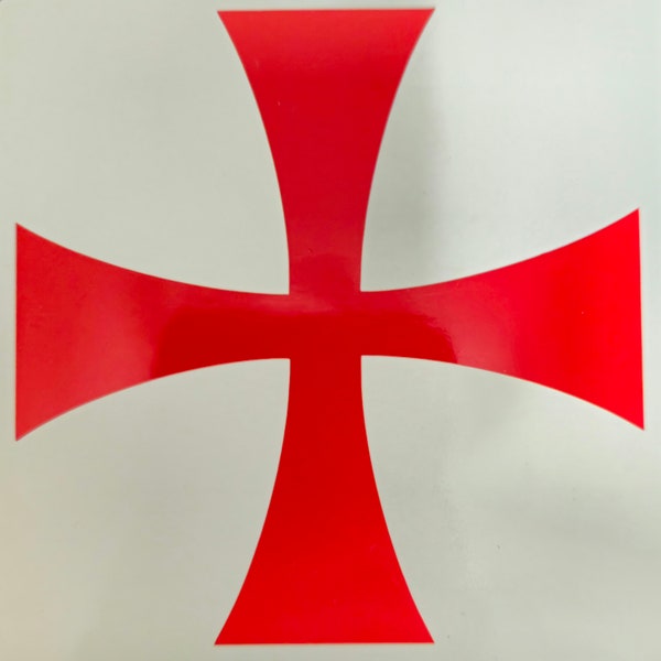 Knights Templar Religious Cross Decal Sticker