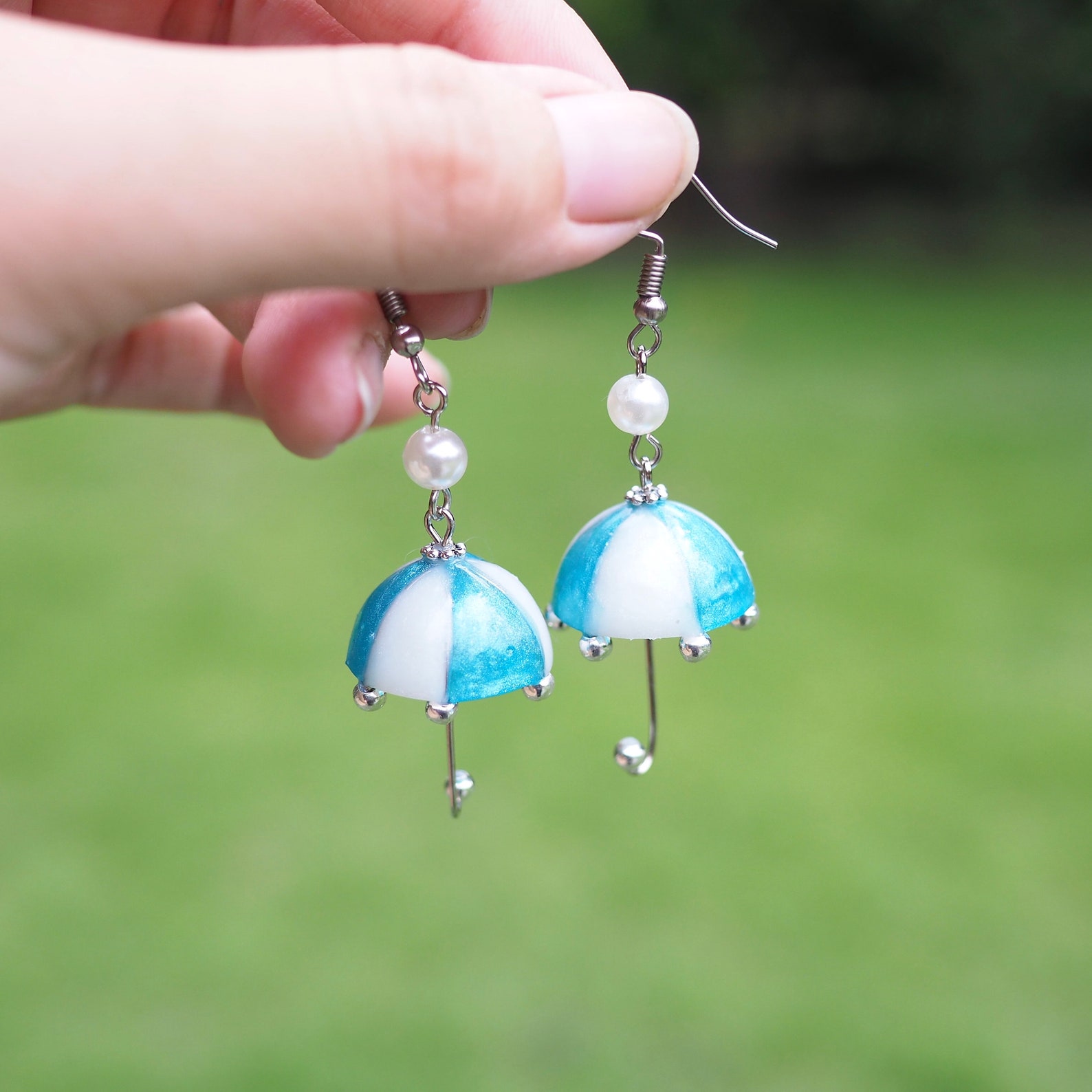 3D Umbrella resin earrings Fall resin Earrings Spring Etsy