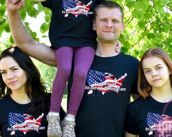 Proud to be American T-Shirt: Patriotic 4th of July USA Tee