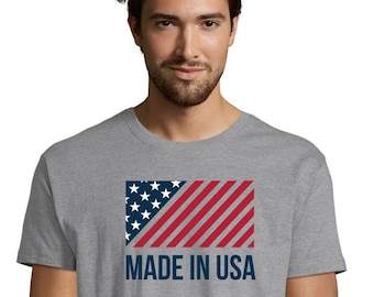 American Flag T-Shirt: Patriotic USA Pride, Made in USA