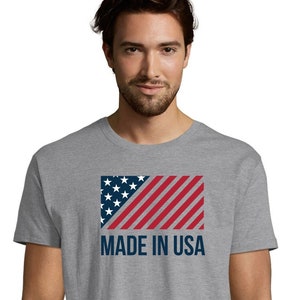 Proud american shirts Made in  USA, Men&#39;s patriotic t-shirt, America flag tees, United States shirt, usa t-shirts, independence day