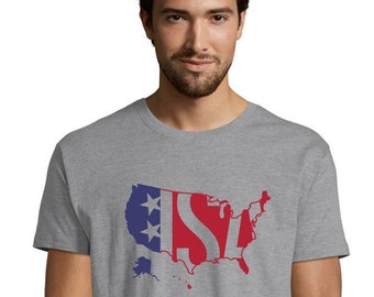 USA Map T-Shirt: Patriotic American Flag Tee