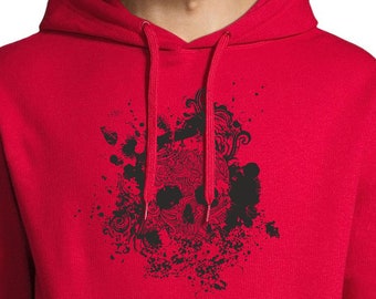 Bluza z kapturem z czaszką: unisexowy sweter na imprezę halloweenową