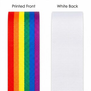 Gay Pride Flag Grosgrain Ribbon, Rainbow Ribbon for Hair Bows and Crafts image 7
