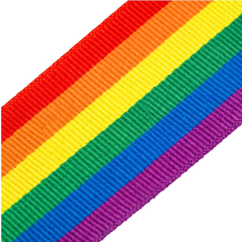 Gay Pride Flag Grosgrain Ribbon, Rainbow Ribbon for Hair Bows and Crafts image 5
