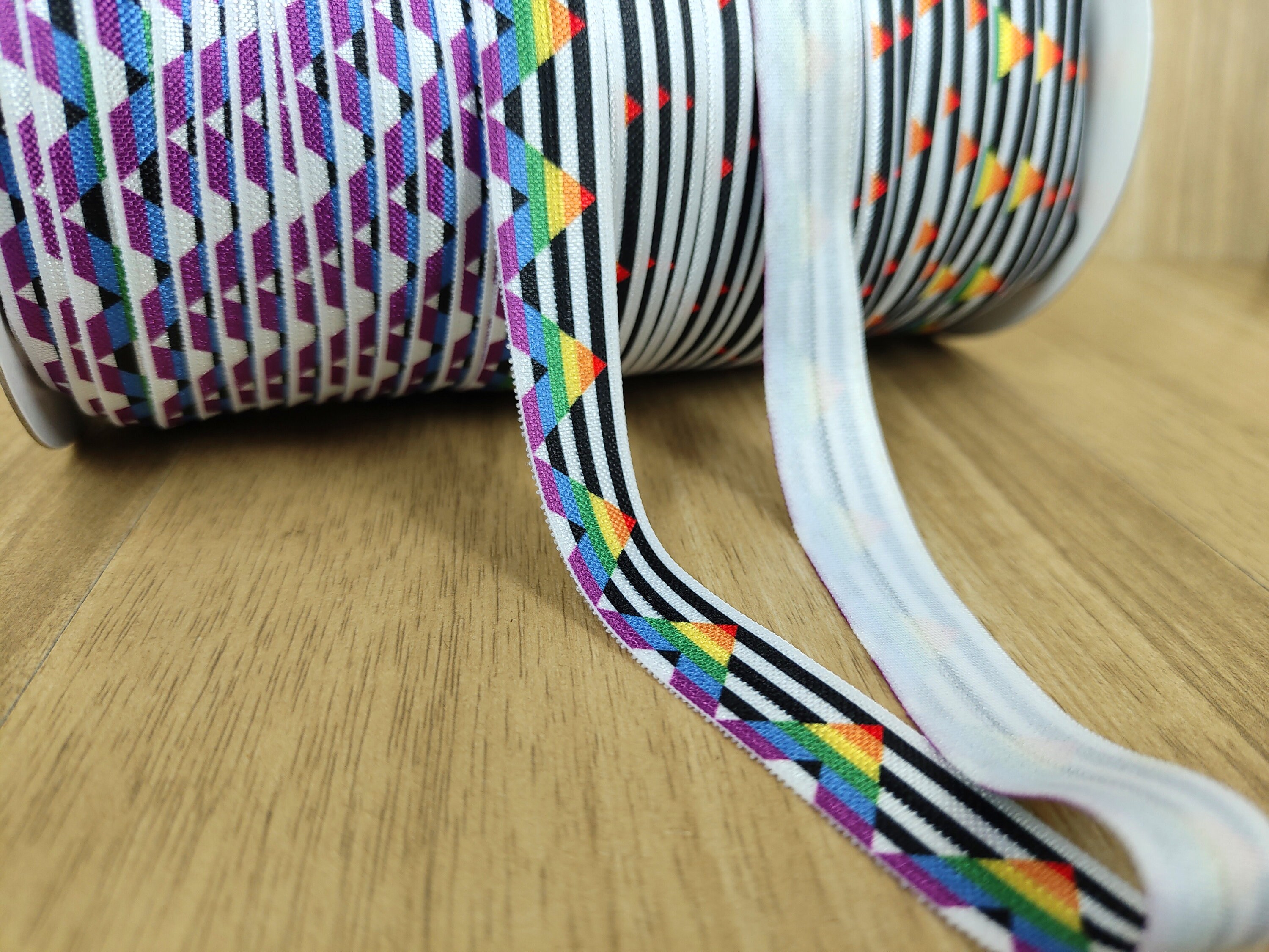 Straight Ally Pride Flag Printed Elastic Ribbons 5/8 Inch, Stretchy ...