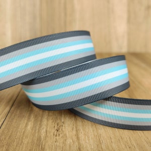 Demiboy Pride Flag Printed Grosgrain Ribbons 3/8 Inch -5/8 Inch-7/8 Inch