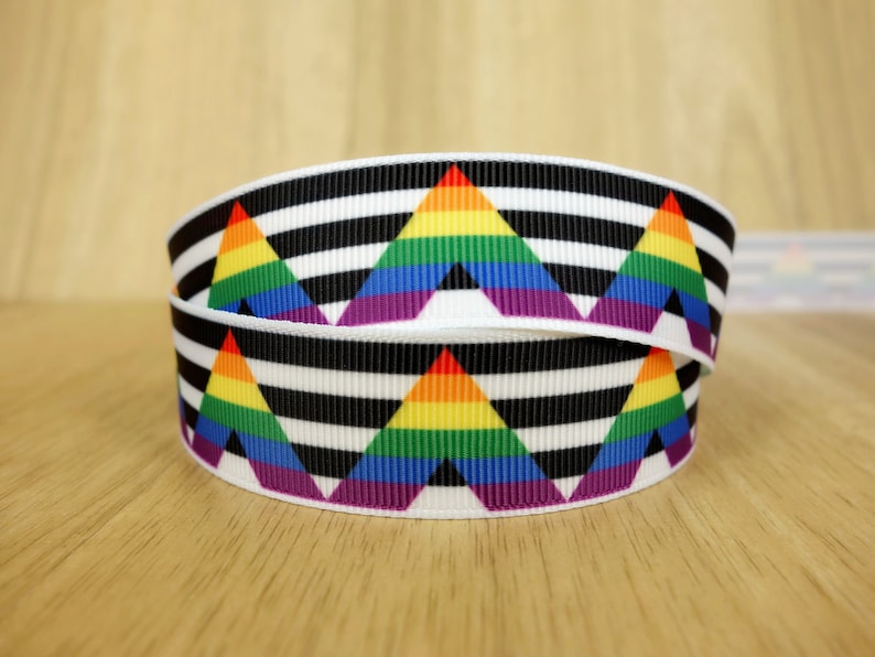 3 Inch,2 Inch,1-12 Inch,78 Inch,58 Inch,38 Inch Straight Ally Pride Flag Printed Grosgrain Ribbons