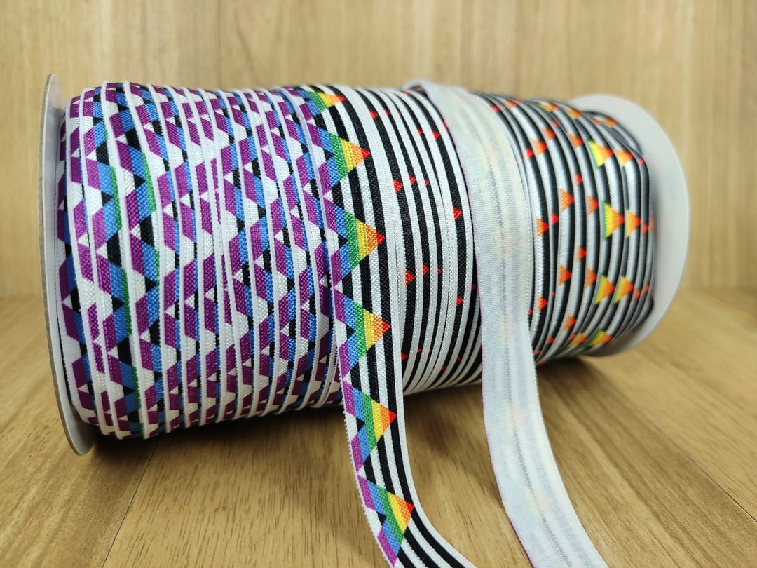 Straight Ally Pride Flag Printed Elastic Ribbons 5/8 Inch, Stretchy ...