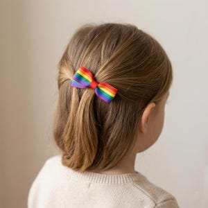 Gay Pride Flag Grosgrain Ribbon, Rainbow Ribbon for Hair Bows and Crafts image 2