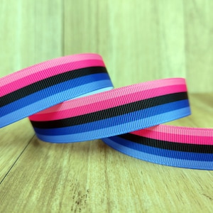 Omnisexual Pride Flag Printed Grosgrain Ribbons 3 Inch,7/8 Inch,3/8 Inch