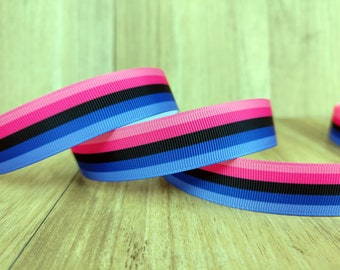 Omnisexual Pride Flag Printed Grosgrain Ribbons 3 Inch,7/8 Inch,3/8 Inch