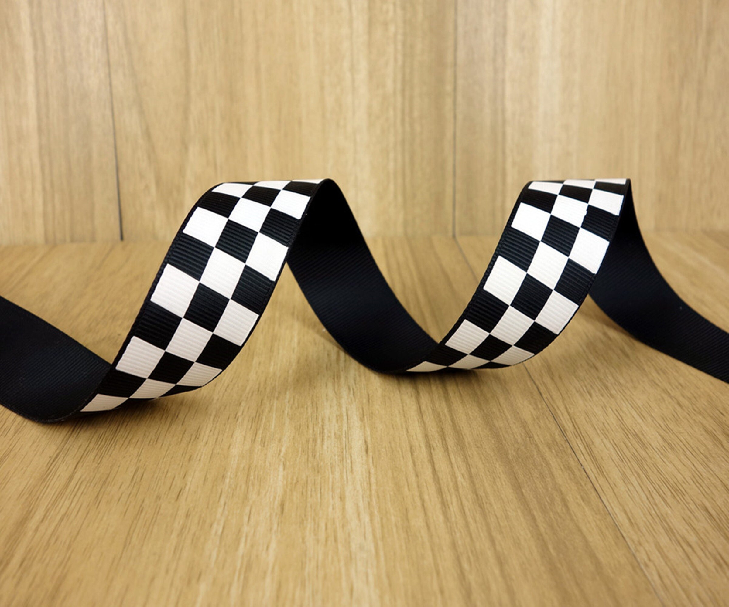 7/8 Checkerboard Printed Grosgrain Ribbon 3 or 5 Yards | Etsy