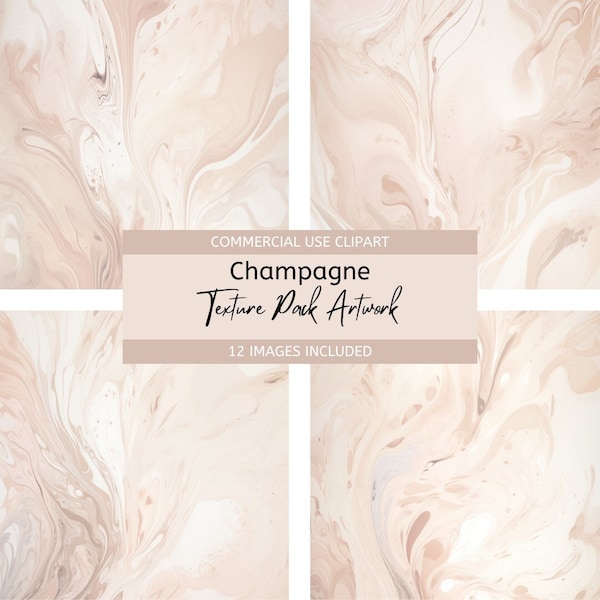 Texture Pack Watercolor Champagne Beige Pale Light Swirl Clipart, Digital Paper, Backgrounds, Stationary, Instant Download, Commercial Use