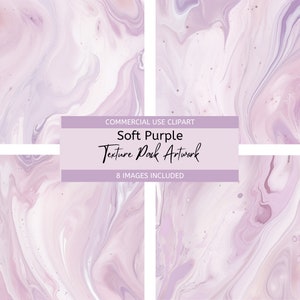 Paquete de texturas acuarela suave púrpura pálido claro Ombre Swirl Clipart, papel digital, fondos, estacionario, descarga instantánea, uso comercial