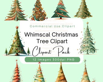 Skurrile Weihnachtsbaum Clip Art, Witzige Weihnachtsbaum Clipart, Weihnachtsbäume, Festliche Design-Elemente, Urlaub PNGs, Lustige Weihnachtsbäume.