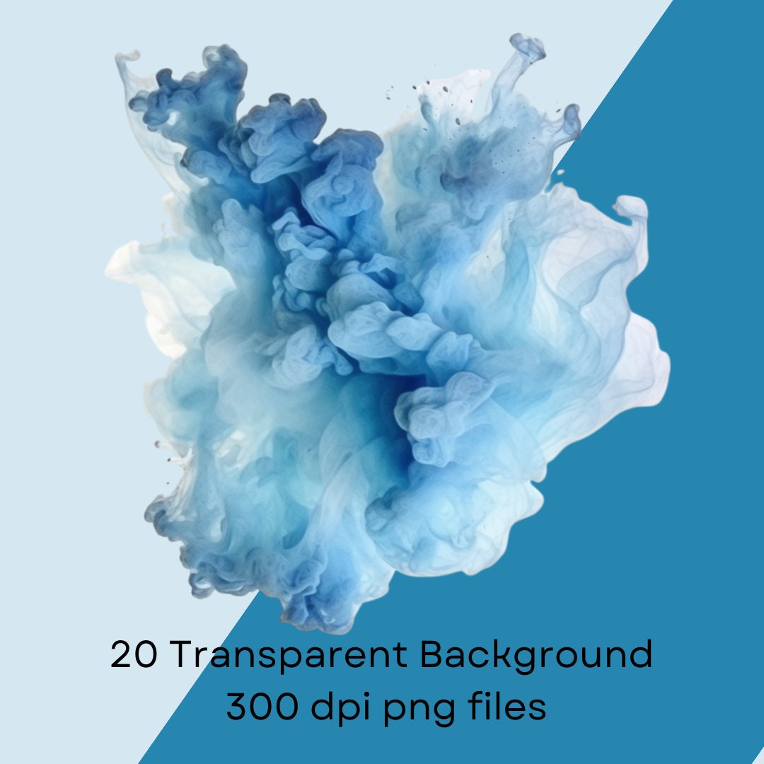 Watercolor Blue Wash Clipart Transparent Background High Quality 300dpi ...
