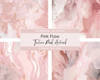 Texture Pack Watercolor Blush Pink Pale Ombre Wash Swirl Clipart JPG Digital Paper, Background, Stationary, Instant Download, Commercial Use