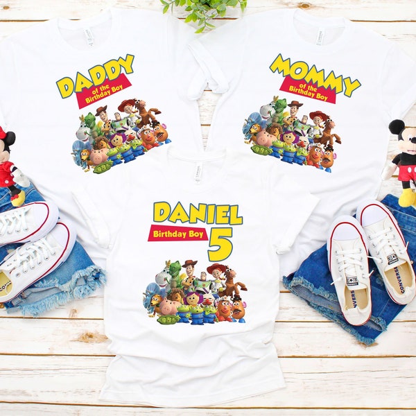Toy Story Birthday party shirt, Toy Story Tee  Family  Gift idea for toy story, Matching birthday, Personalized shirt, Custom birthday, K24