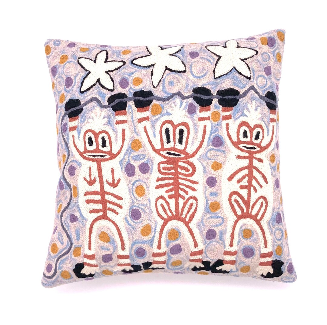Donna Rioli Cushion Cover, 40 Cm, Aboriginal Art, Chainstitch, Wool, Australia ...