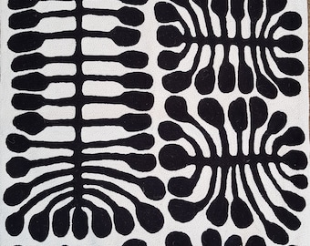 Rug, Wall Hanging, S, Wool, Aboriginal Design, Chainstitch, Australia, Many Trees, Mitjili Napurrula, Ikuntji Artists, Living Room, Home