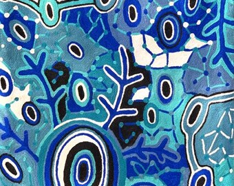 Rug, Wall Hanging, S, Wool, Aboriginal Design, Chainstitch, Kashmir, Pikilyi Design, Theo Hudson, Warlukurlangu, Australia, Living Room