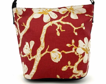 Nancy, Magnolia, Hand printed,Fabric, Mark Cawood, Australia, Crossbody, Bag, Art