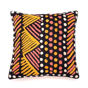 Cushion Cover, 40 cm, cushion, cover, Chainstitch wool, Kashmir -Australia Fair Trade, Carol Puruntatameri, Living room, BWA, 40 cm